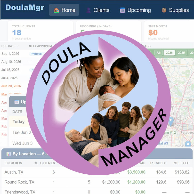 DoulaMgr — practice management for birth and end-of-life doulas